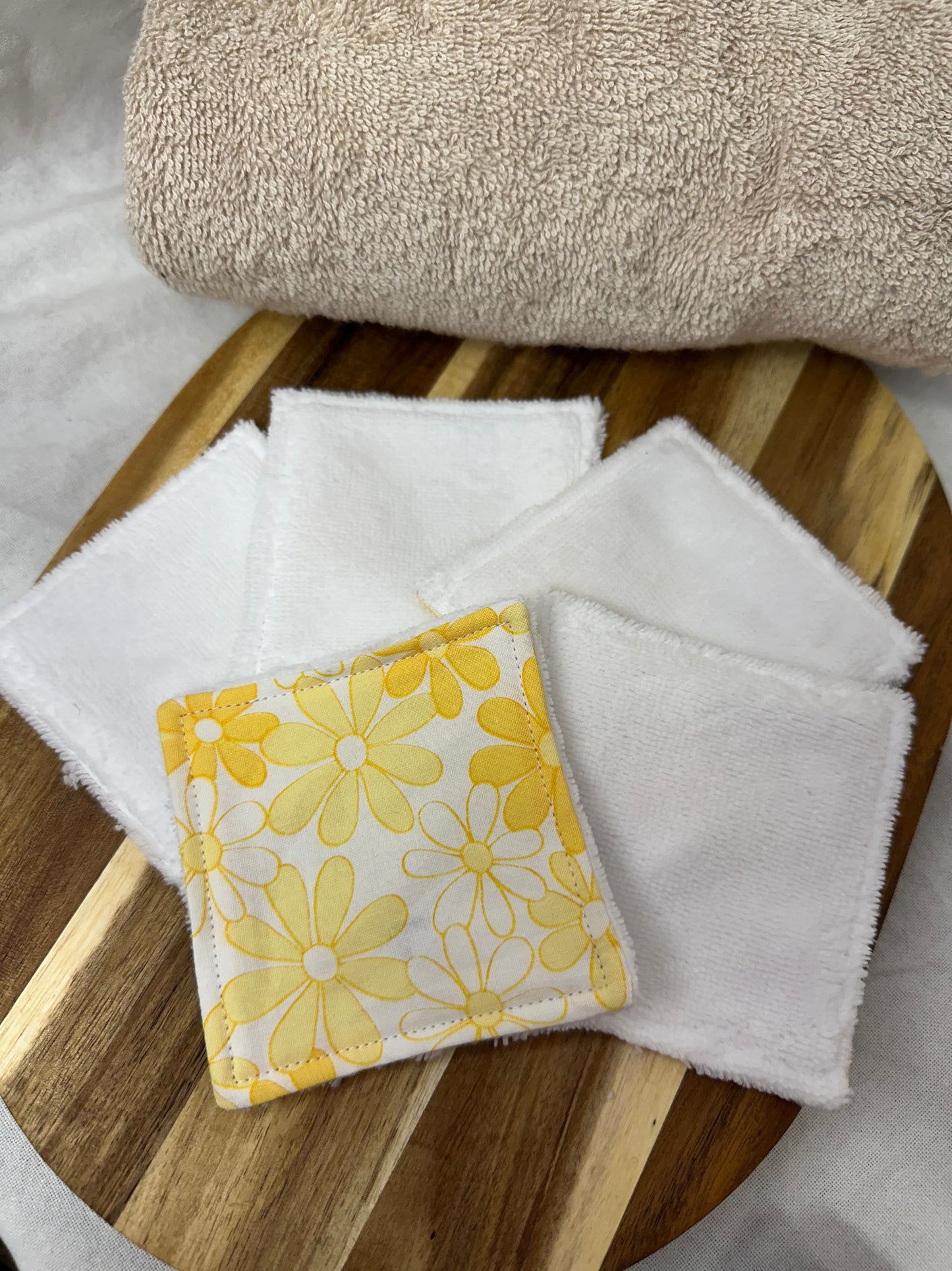 Lot de 5 cotons fleurs jaune - taille 1