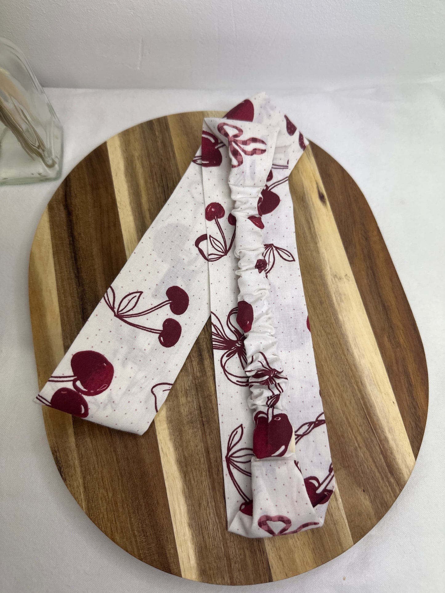 Bandeau pour cheveux cerises et noeuds