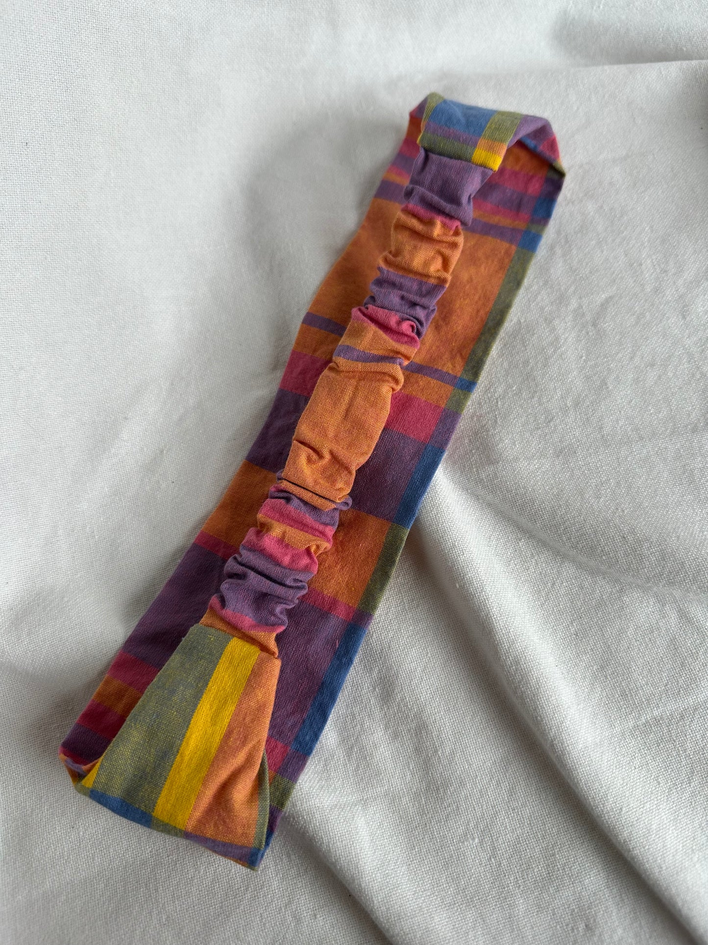 Bandeau madras pastel