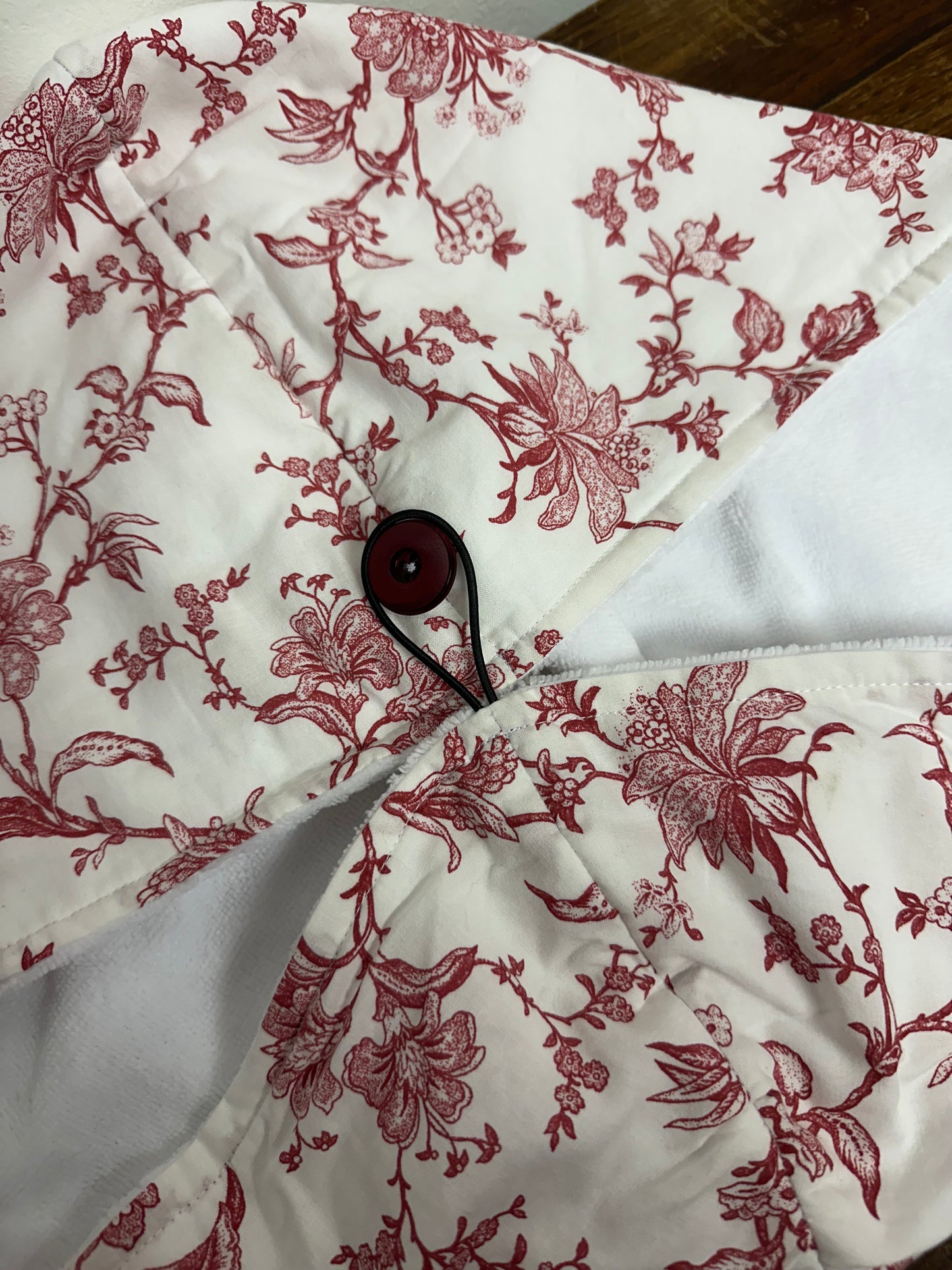 Serviette pour cheveux floral rouge