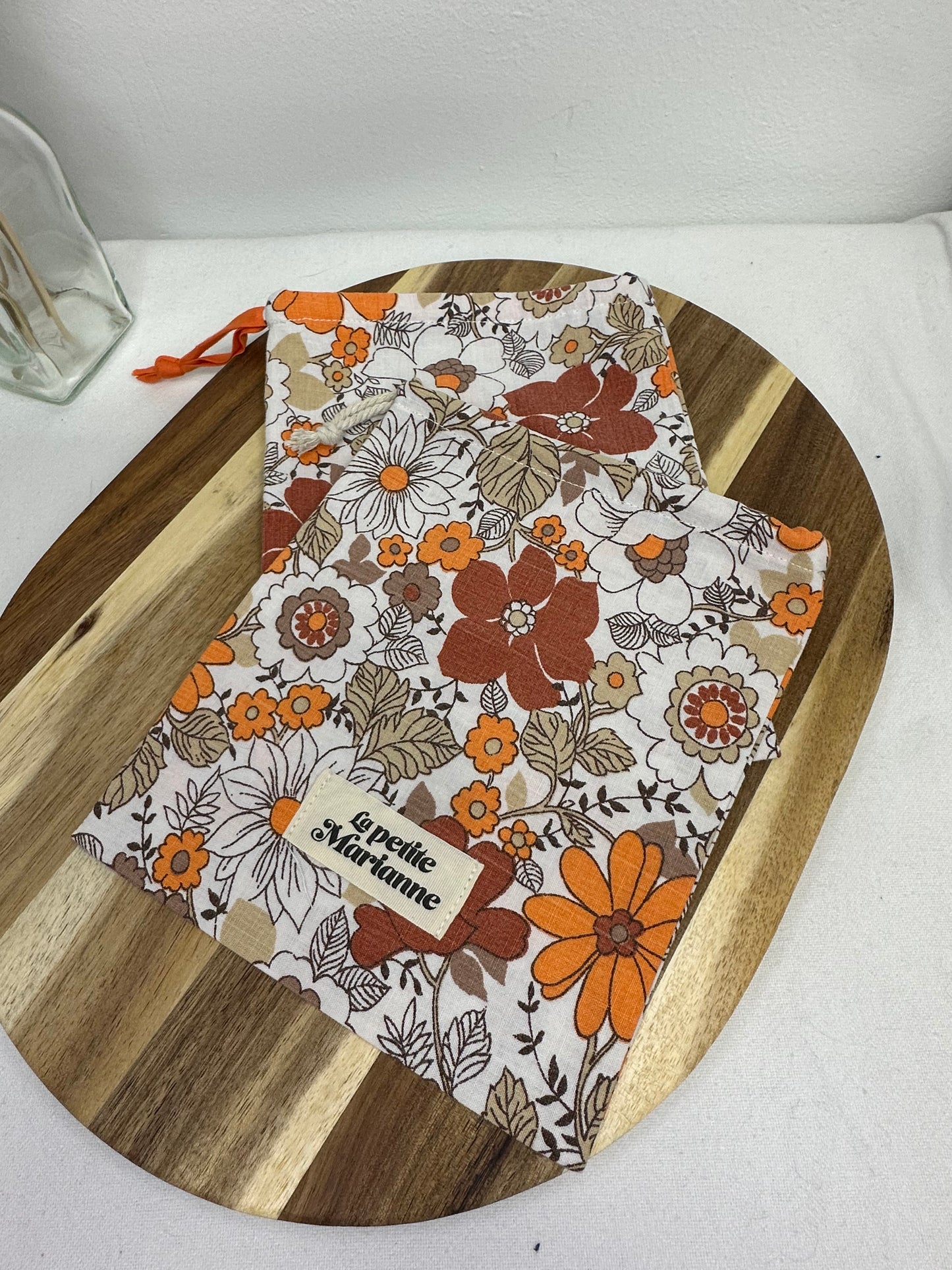 Sac à vrac fleurs oranges