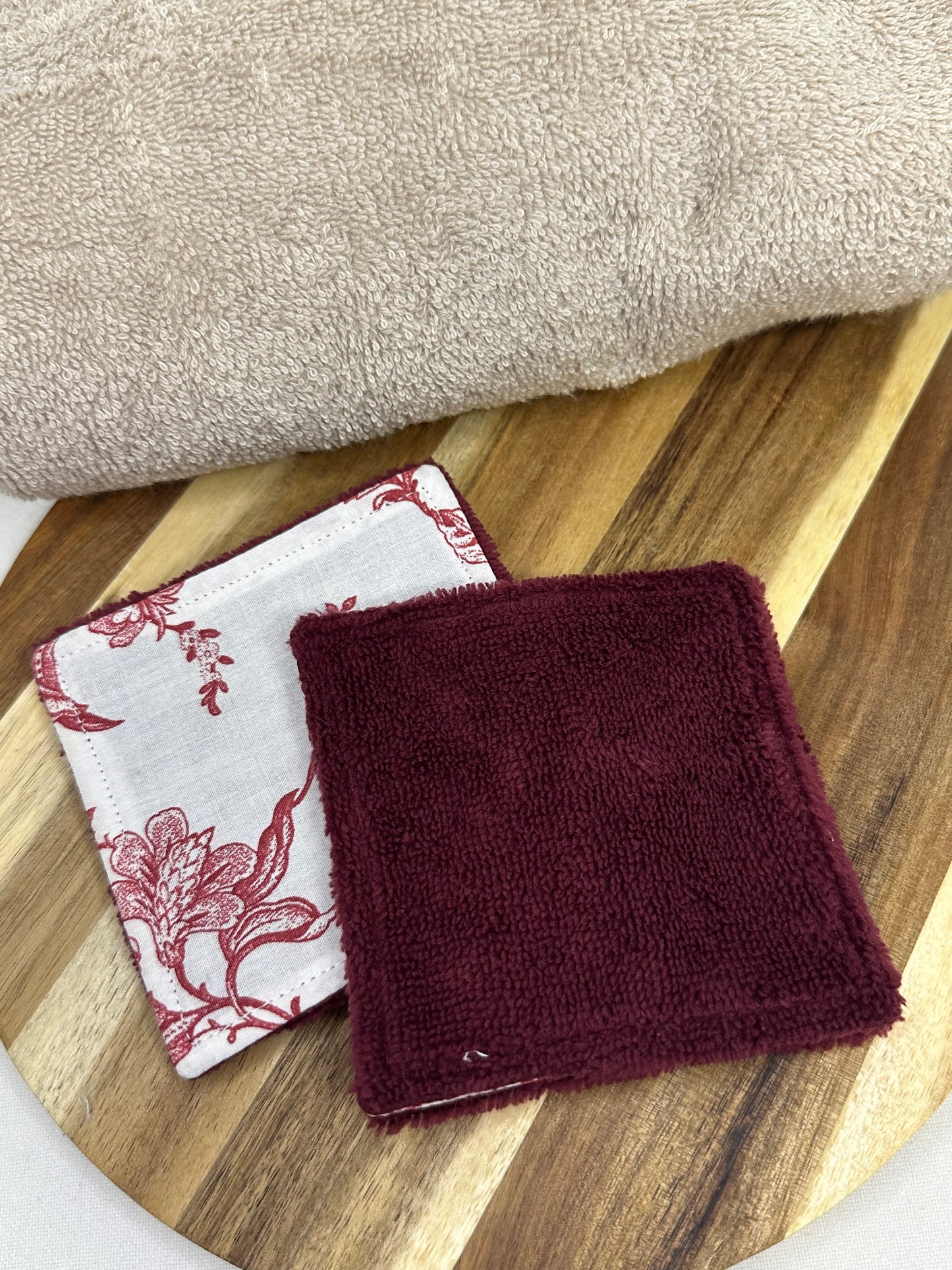 Lot de 5 cotons lavables floral