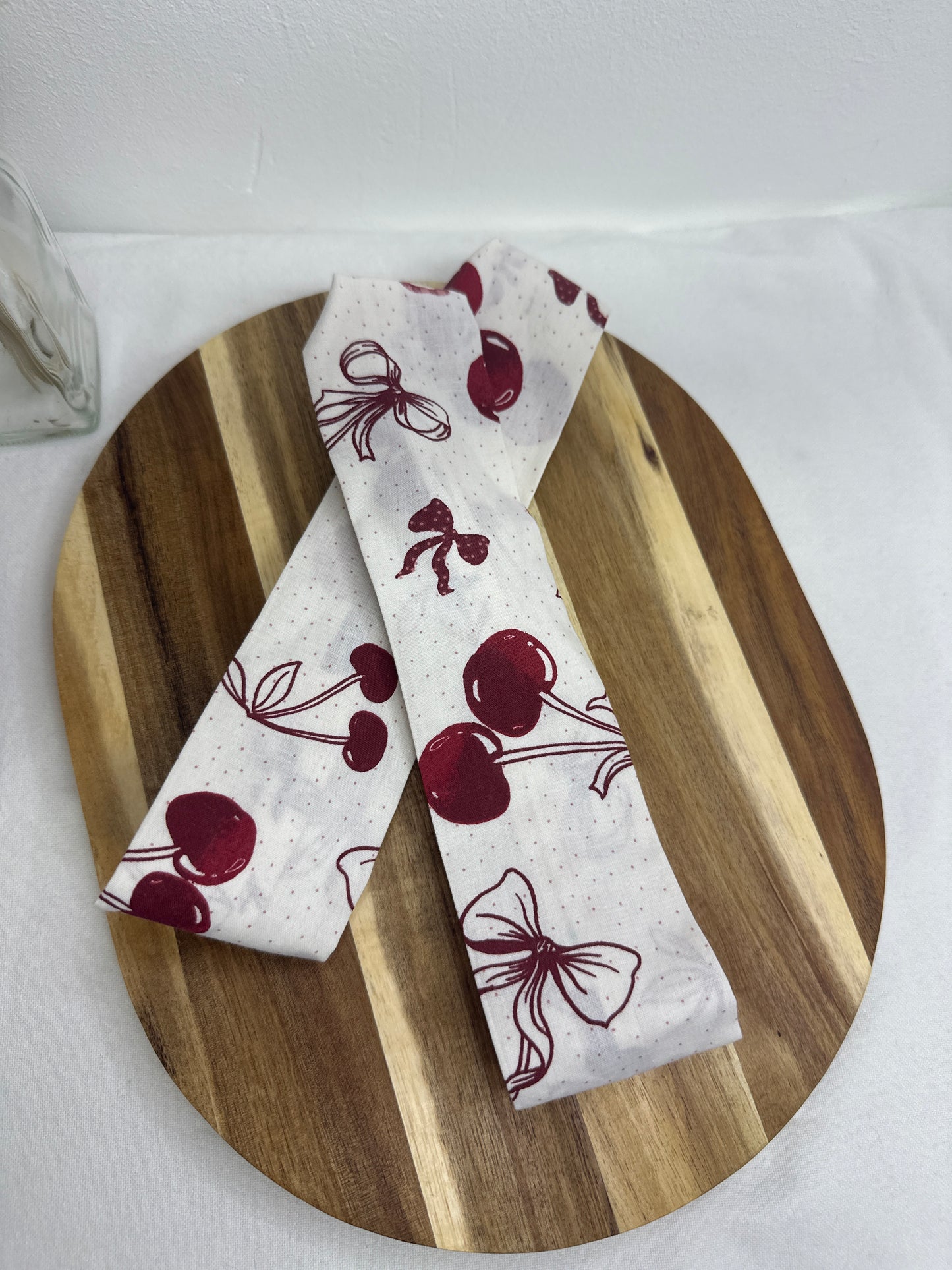 Bandeau pour cheveux cerises et noeuds