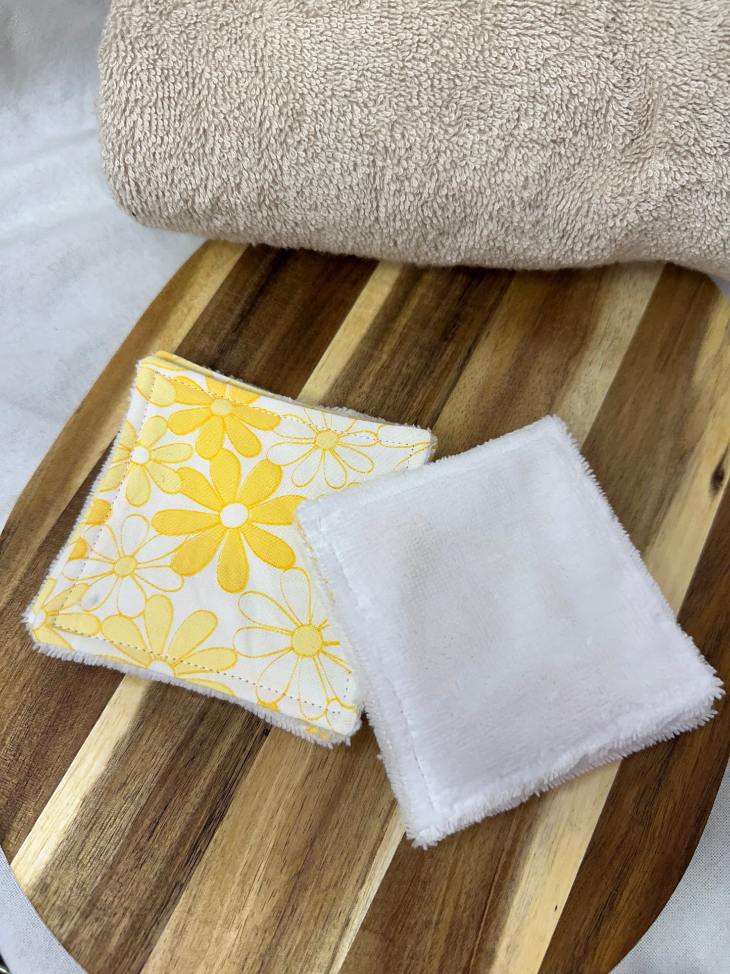 Lot de 5 cotons fleurs jaune - taille 1