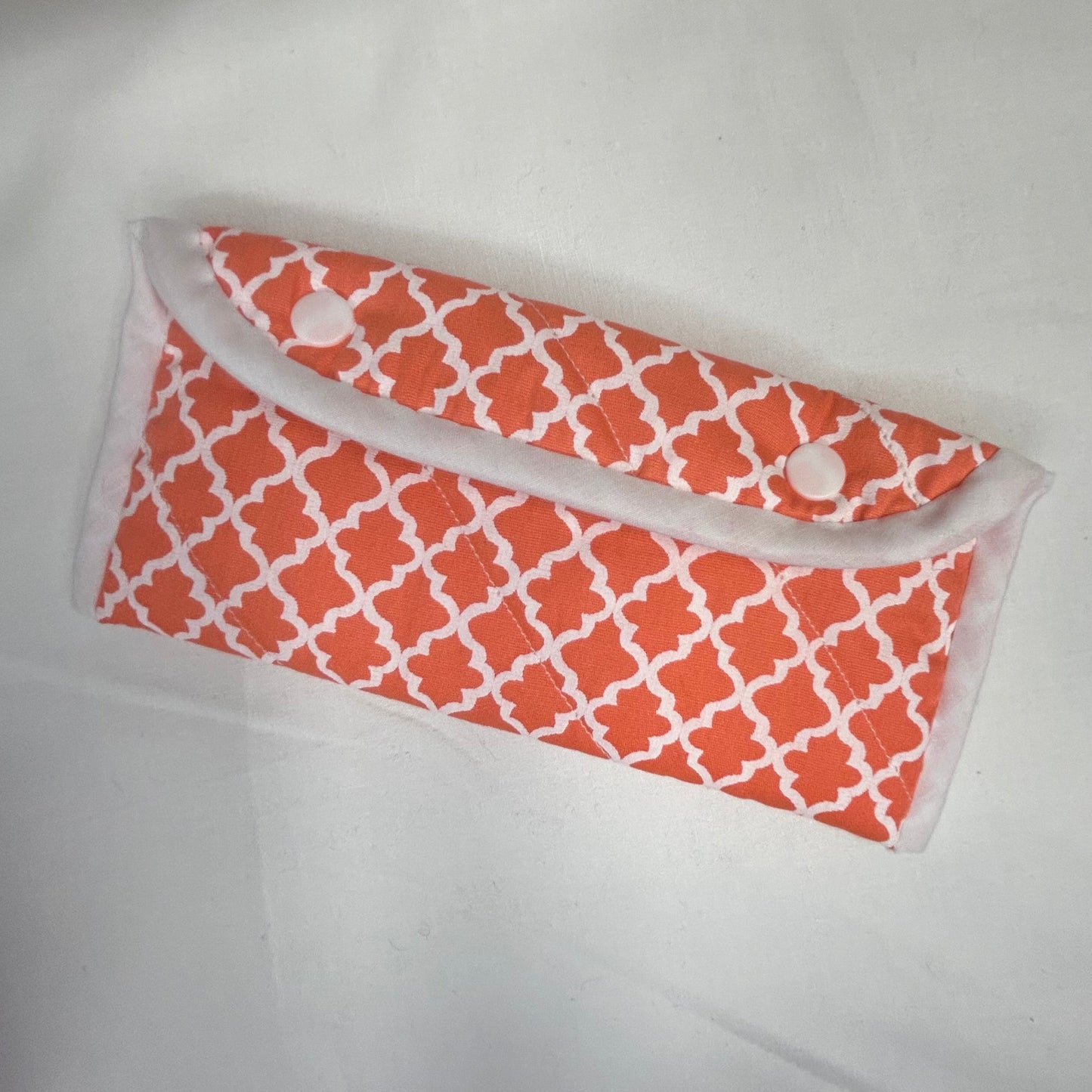 Orange patterned glasses case