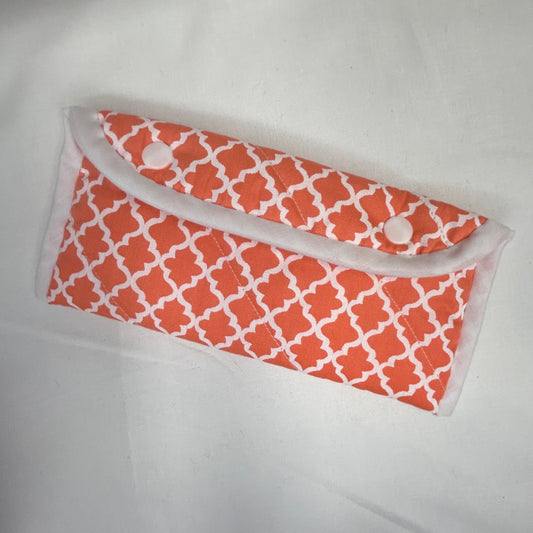 Orange patterned glasses case