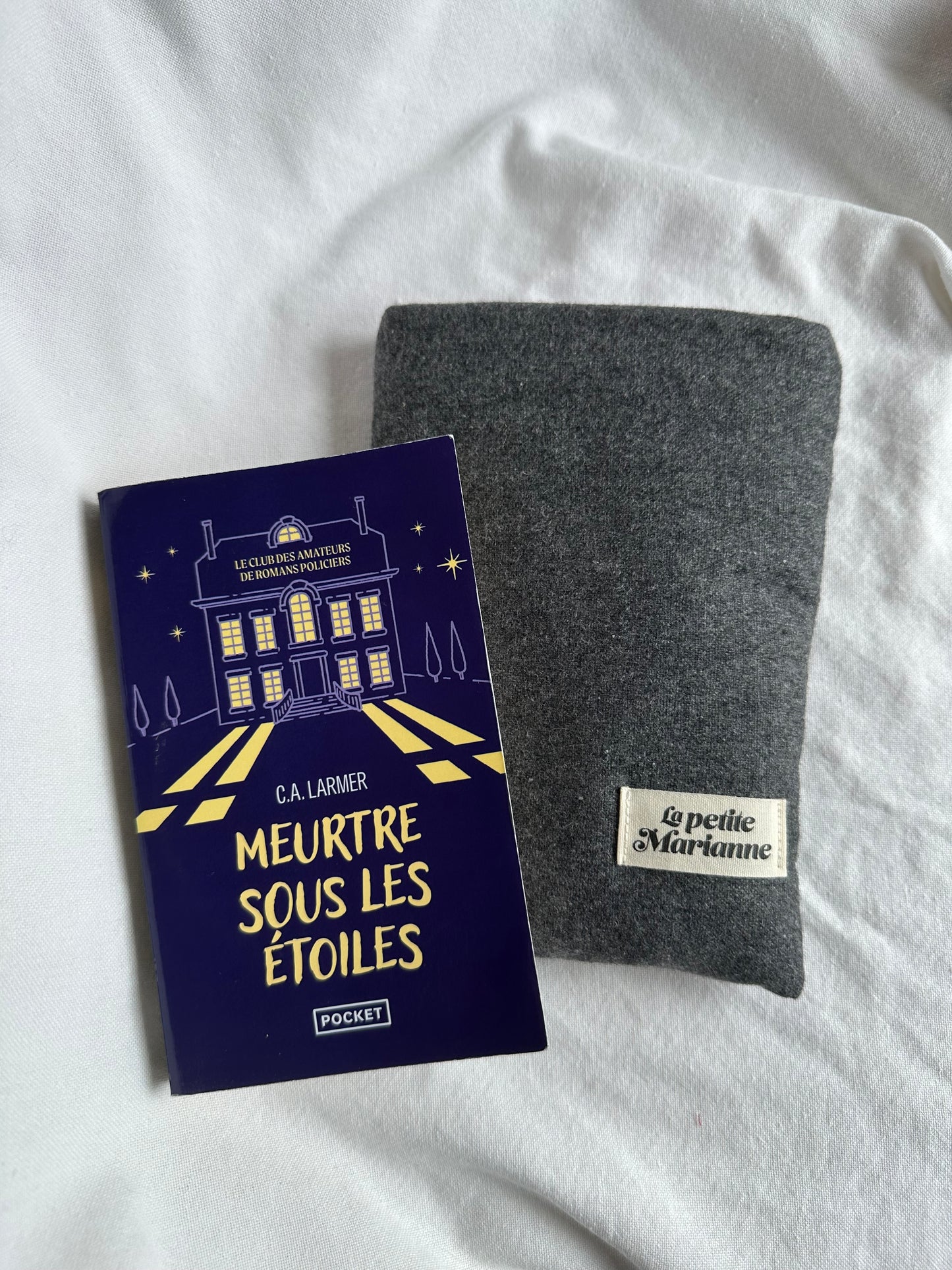 Grey paperback book sleeve