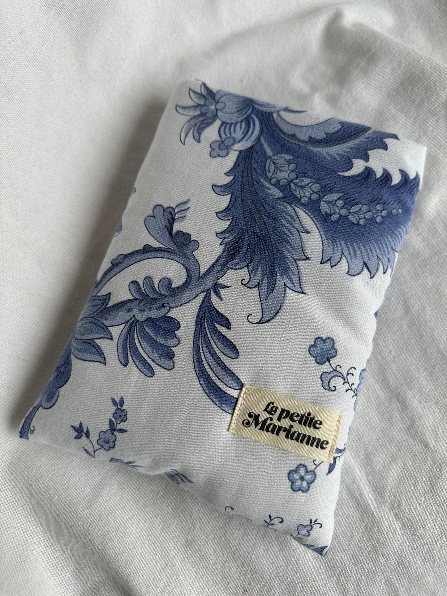 Blue floral paperback book sleeve