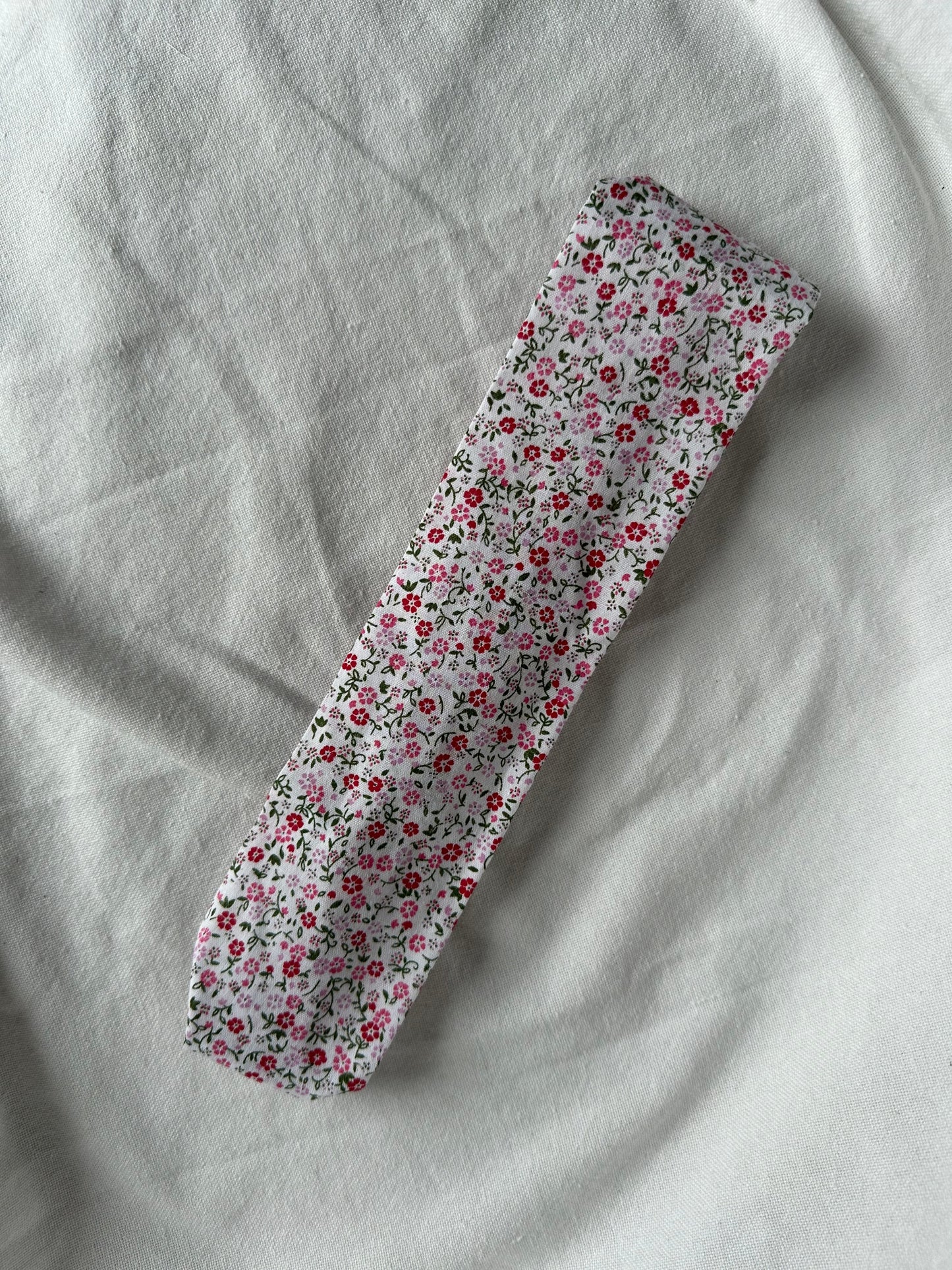 Bandeau floral rose et rouge