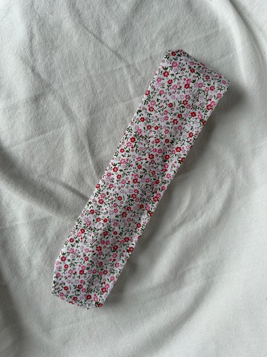 Bandeau floral rose et rouge