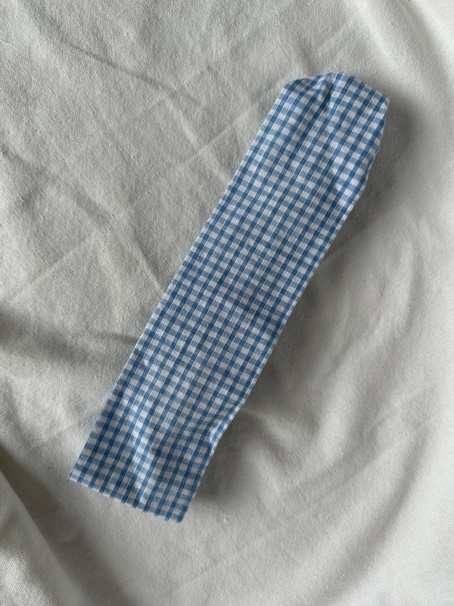 Blue checkered headband