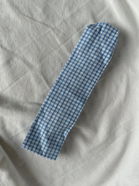 Bandeau à carreaux bleus