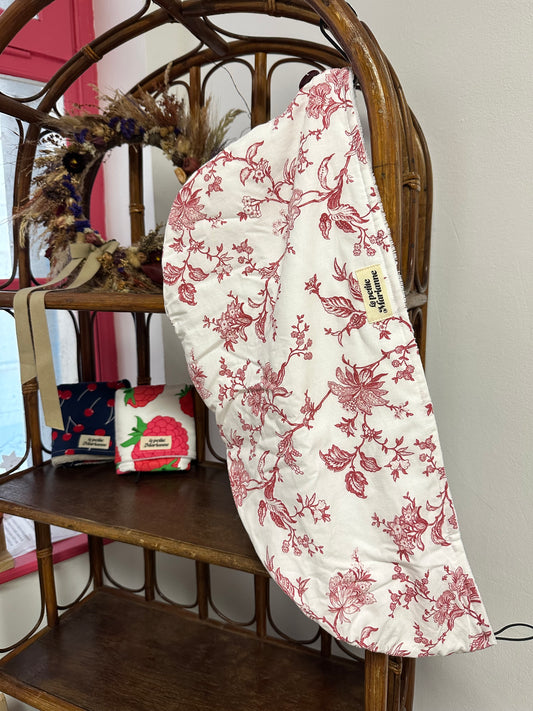 Serviette pour cheveux floral rouge