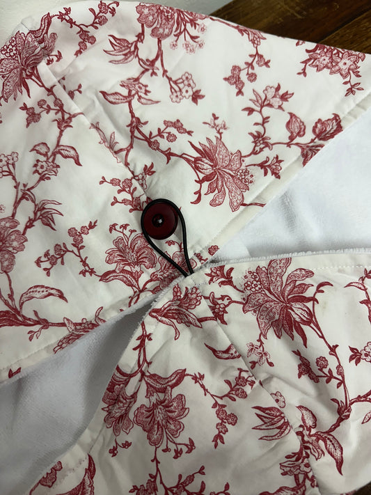 Serviette pour cheveux floral rouge