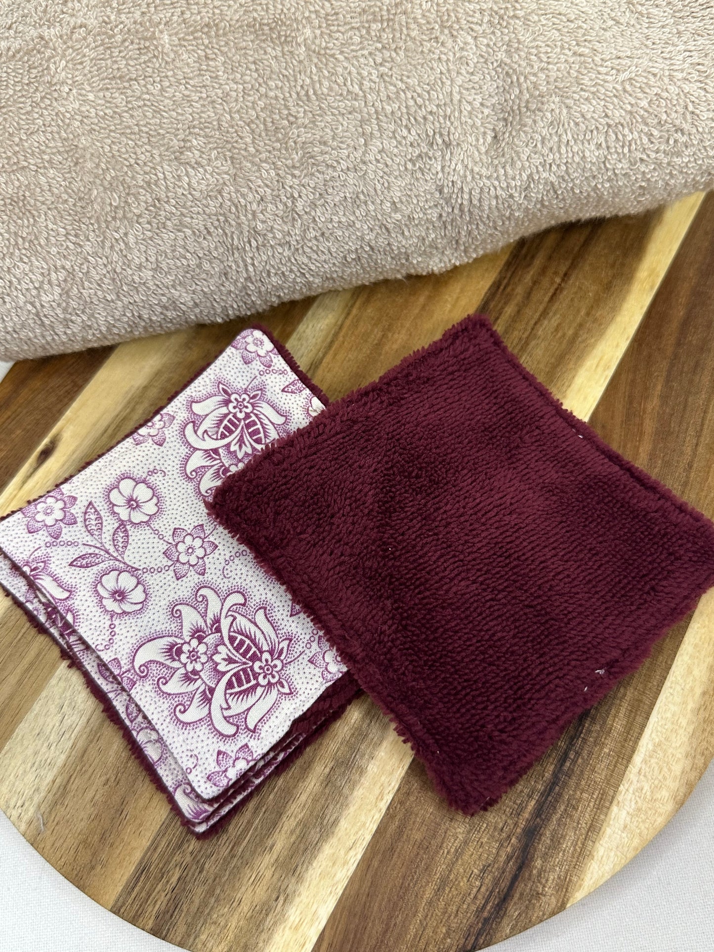 Lot de 5 cotons lavables floral