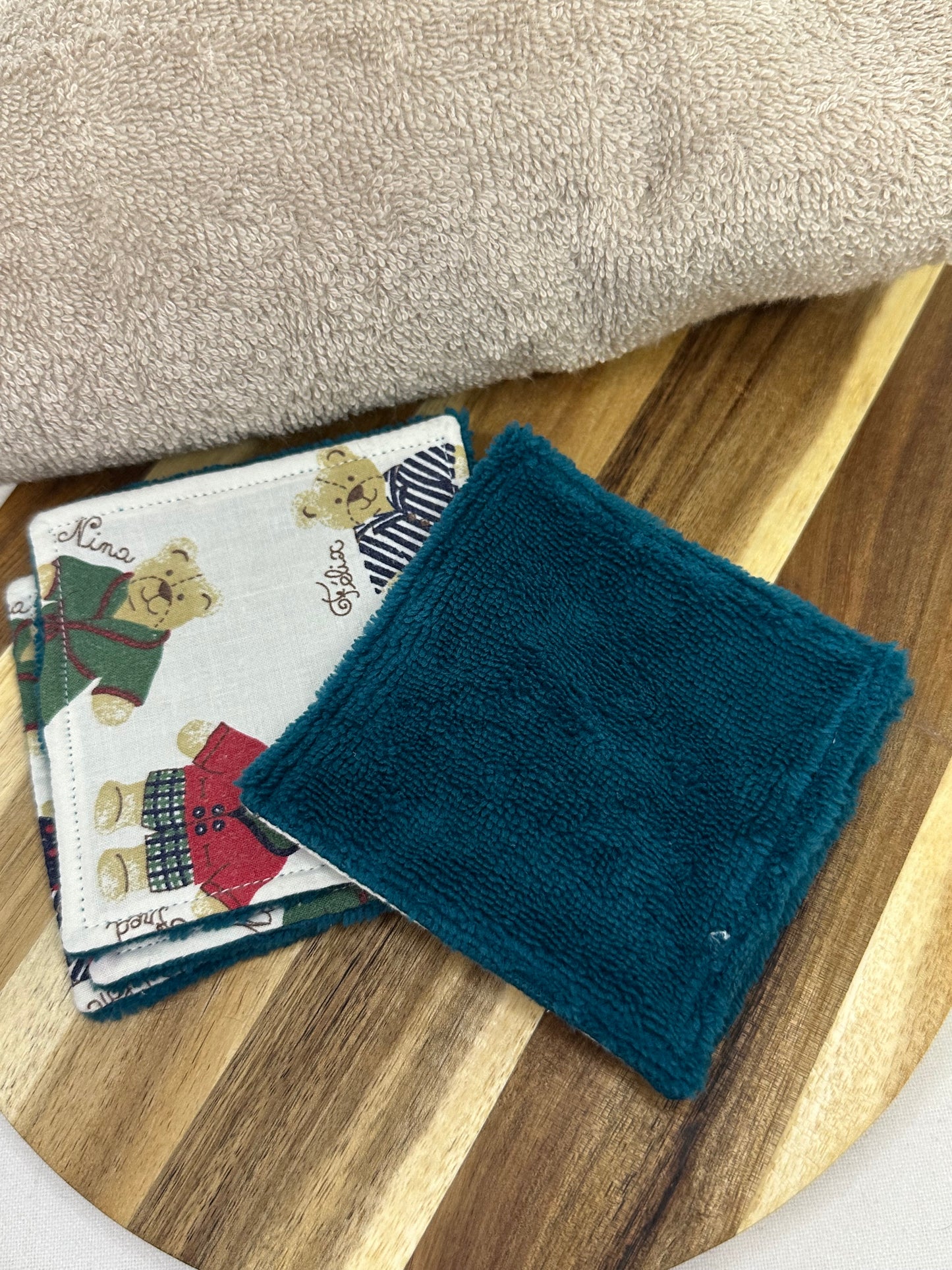 Lot de 5 cotons lavables oursons