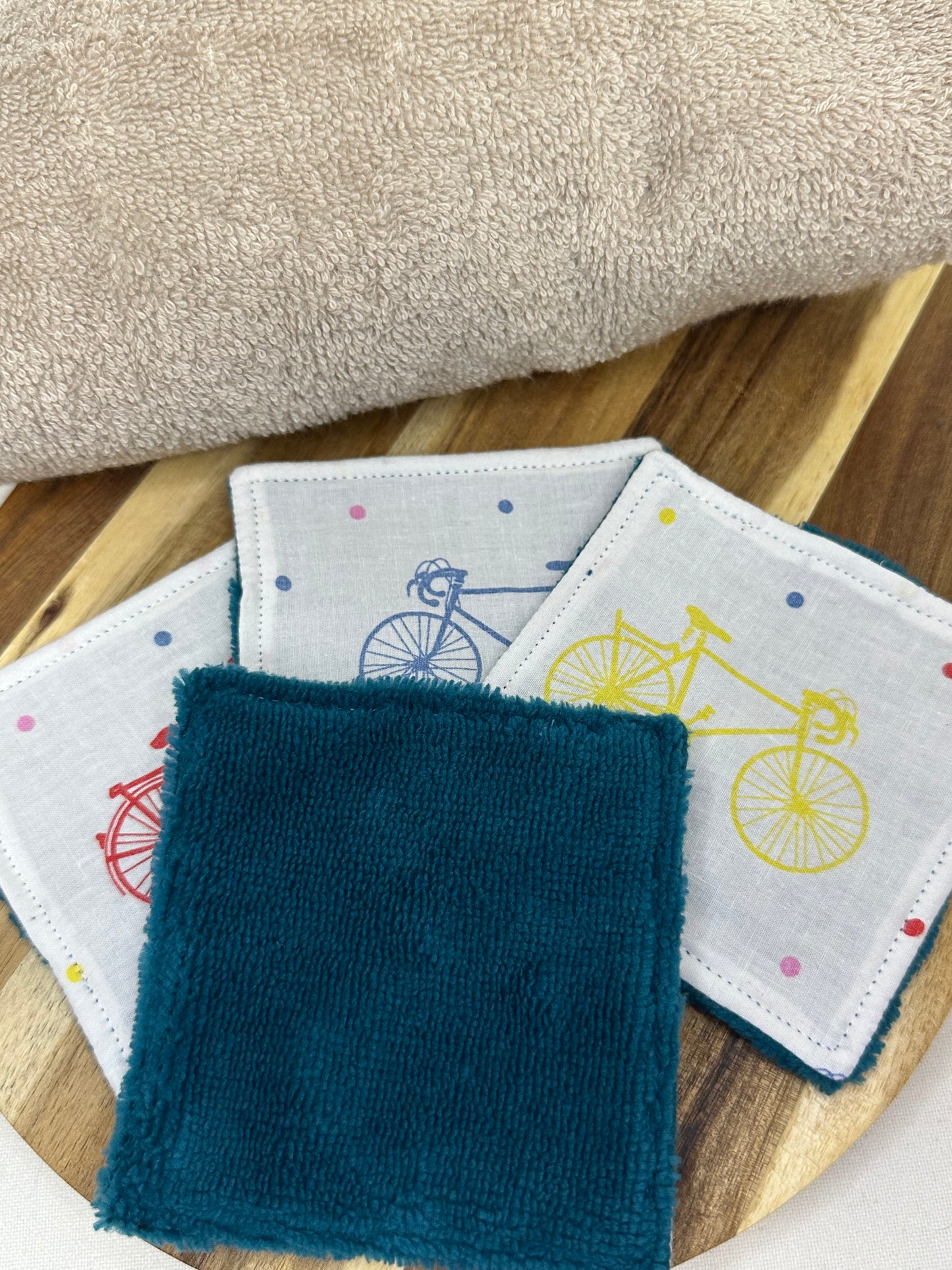 Lot de 5 cotons lavables vélo