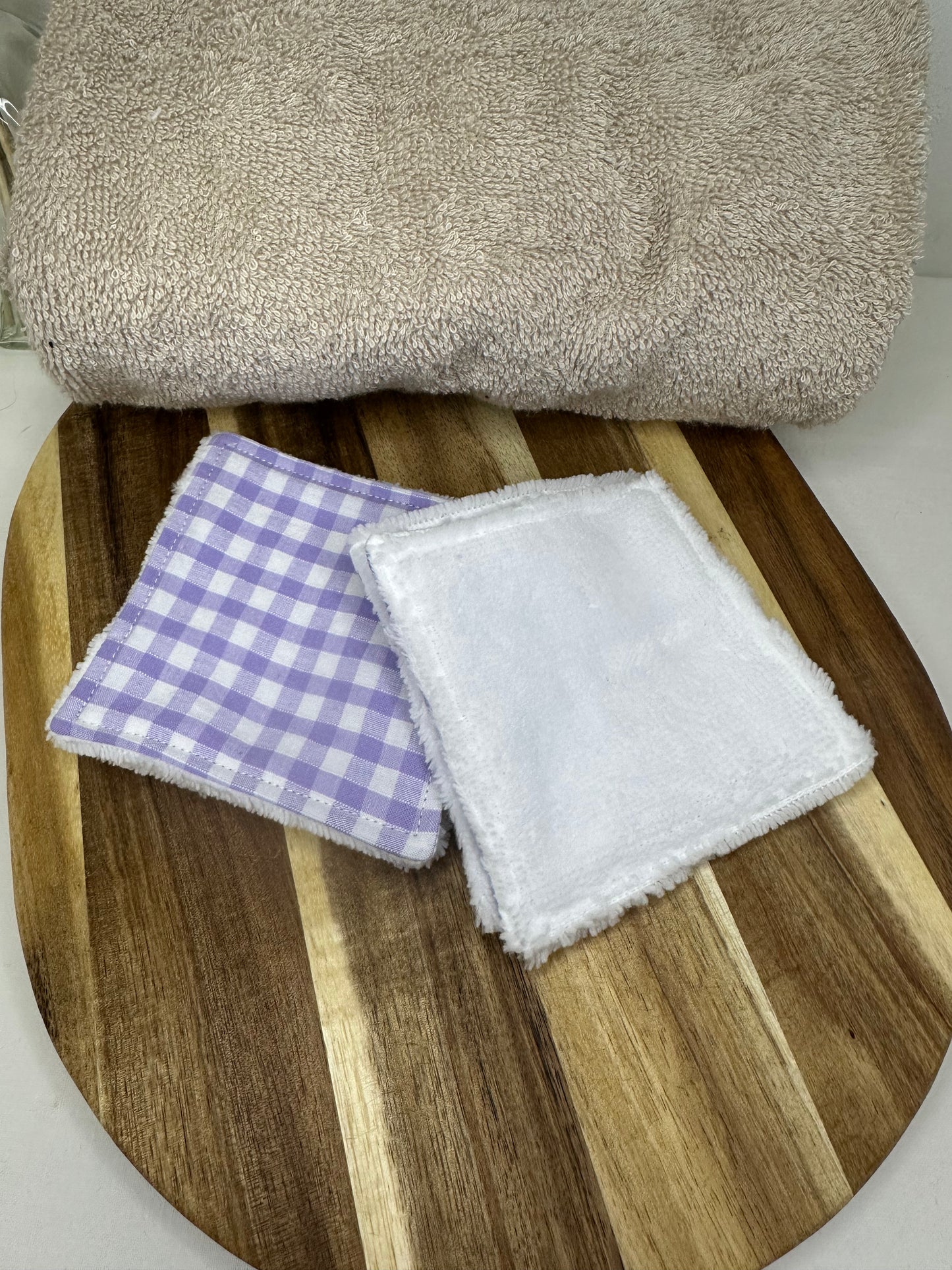Lot de 5 cotons vichy mauve - taille 1