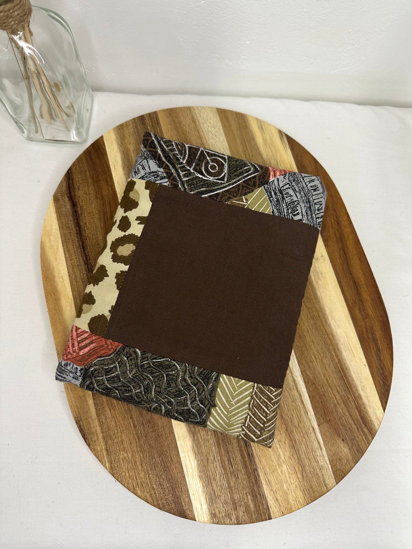Housse à livre poche patchwork marron (im)parfaite