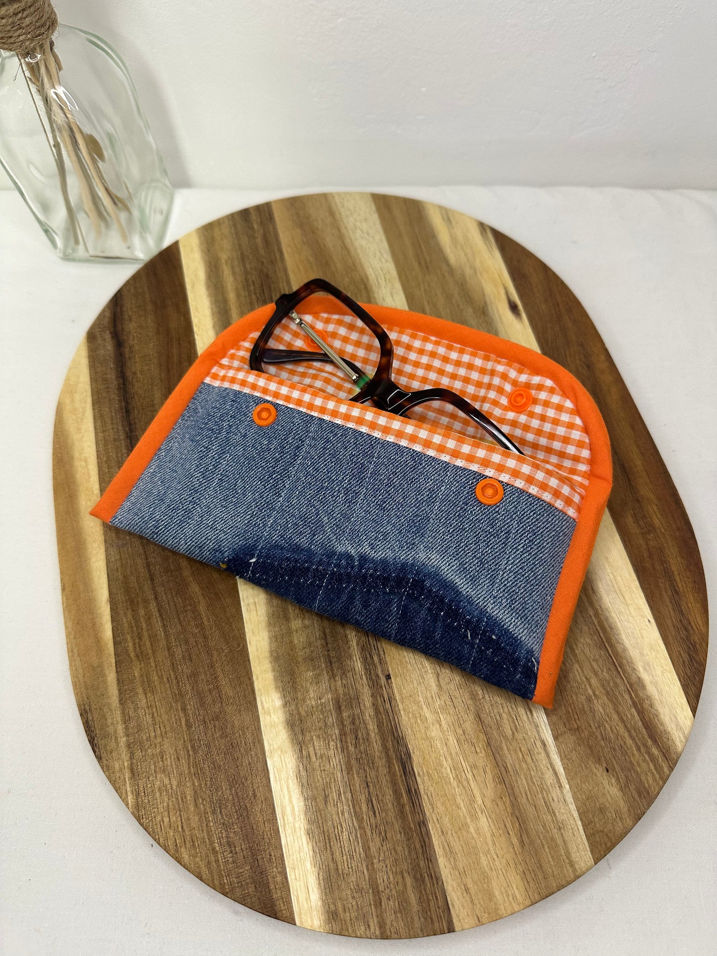 Etui à lunettes en jean